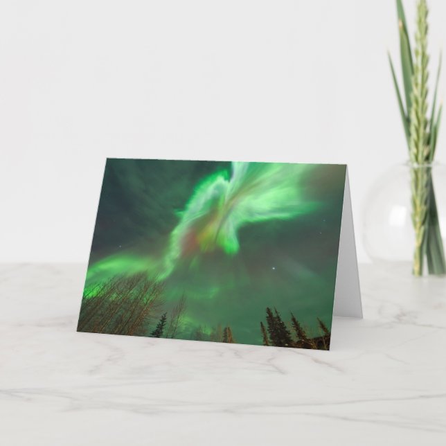 Tarjeta Aurora Borealis Northern Lights | Fairbanks (Anverso)