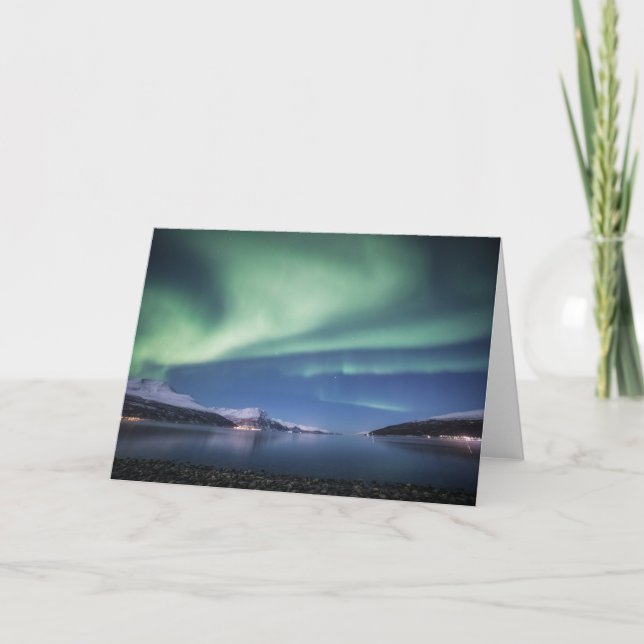 Tarjeta Aurora Borealis Noruega (Anverso)