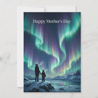 Tarjeta "Aurora — Día de la Madre Luces del Norte"