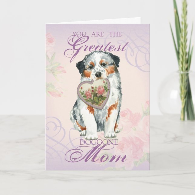 Tarjeta Aussie Heart Mom (Anverso)