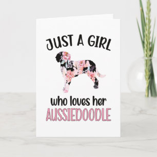 Tarjeta Aussiedoodle Perro Chica Perro Lover Aussiedoodle 