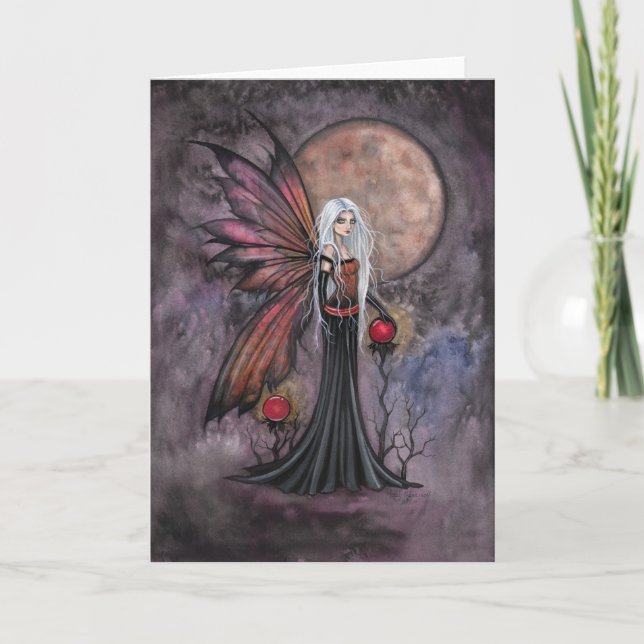 Tarjeta Austere Austere Autumn Fairy Greeting Card (Anverso)
