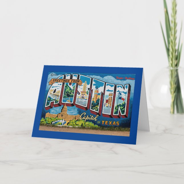 Tarjeta Austin, Texas Greetings (Anverso)