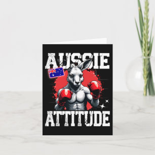 Tarjeta Australia Attitude Gracioso Boxeo Kangaroo Austral