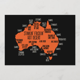 Tarjeta Australia explicó las camisetas divertidas para