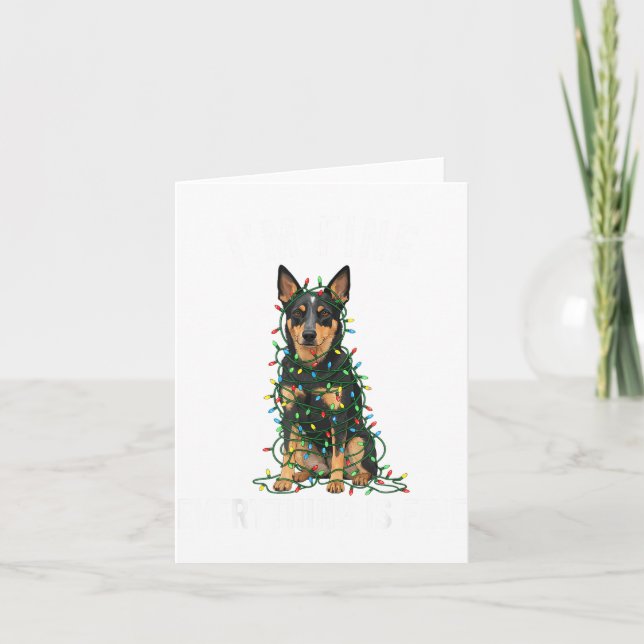 Tarjeta Australian Kele Christmas I'm Fine Everything Is F (Anverso)