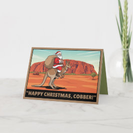 Tarjeta Australian Santa Christmas