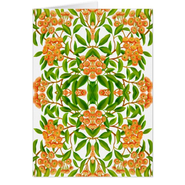 Tarjeta australiana del diseño del árbol de goma (Frente)