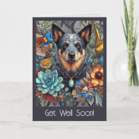 Tarjeta australiana para perros y abrazos