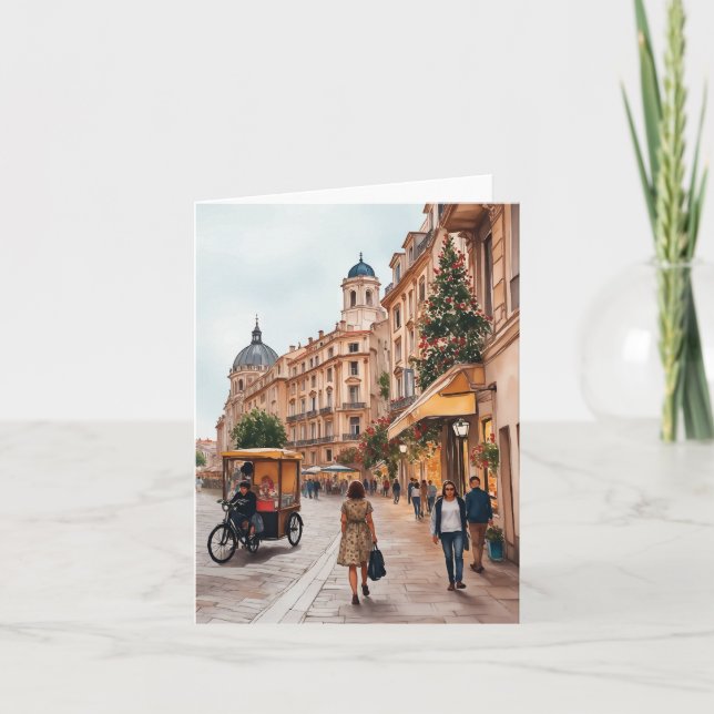 Tarjeta Austria Watercolor (Anverso)