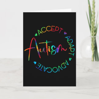 Tarjeta Autism Awareness Accept Adapt Advocate Autism Mom 