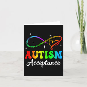 Tarjeta Autism Awareness Aceptation Infinity Symbol Hombre