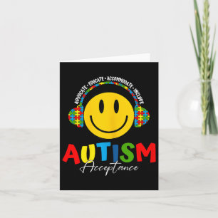 Tarjeta Autism Awareness Aceptation Special Education Teac