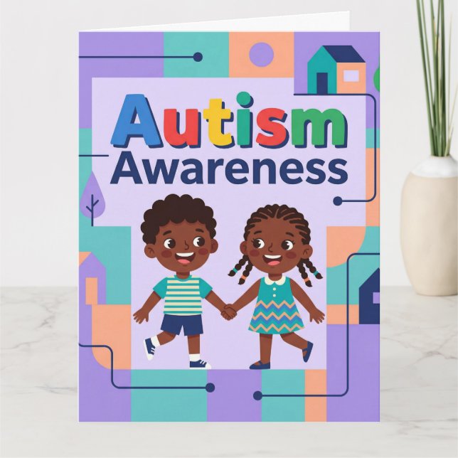 Tarjeta ^Autism Awareness-Add your special message  (Anverso)