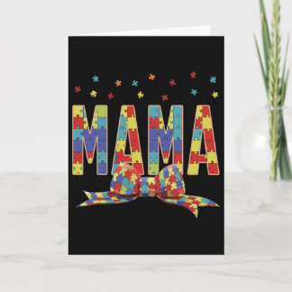 Tarjeta Autism Awareness Autism Mama Accept Love Puzzle Co