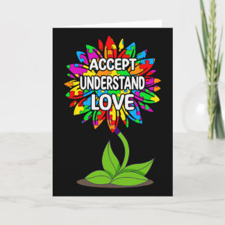Tarjeta Autism Awareness Daisy Sunflower For Mom Men Kids 