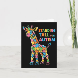 Tarjeta Autism Awareness Month April Puzzle Accept y am