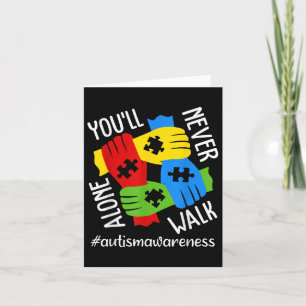Tarjeta Autism Awareness Support por sí solo rompe nunca
