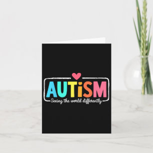 Tarjeta Autism Awareness Support Viendo El Diferente Mundo