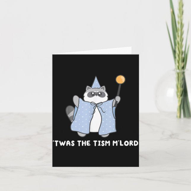 Tarjeta Autism Awareness Twas The Tism M Lord Funny Meme R (Anverso)