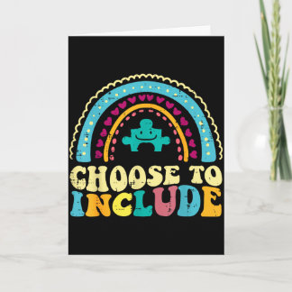 Tarjeta Autism Choose To Include Retro Aware Groovy Women 