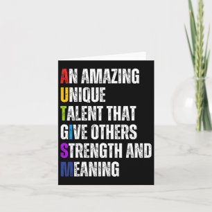 Tarjeta Autism Definition Autism Awareness Mes Support I