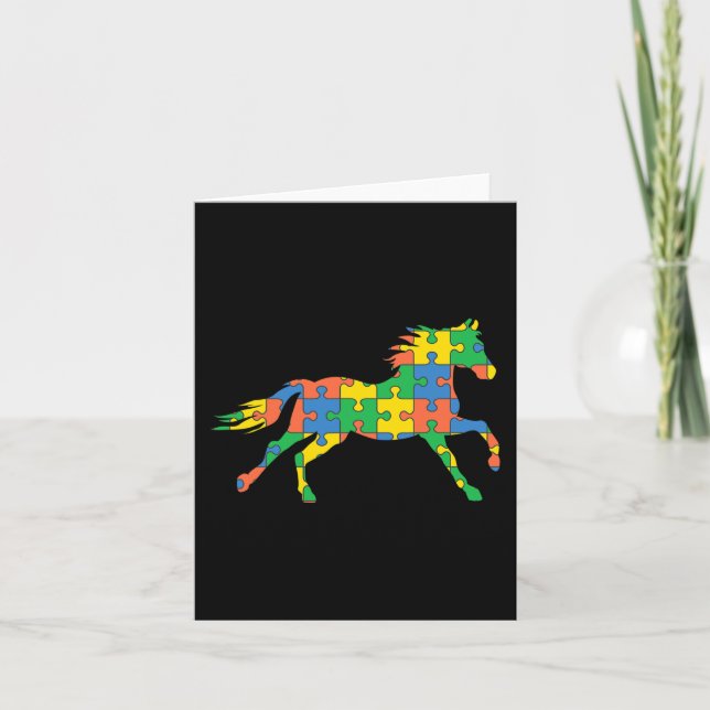 Tarjeta Autism Horse Disabilities Mes de Discapacidades Co (Anverso)