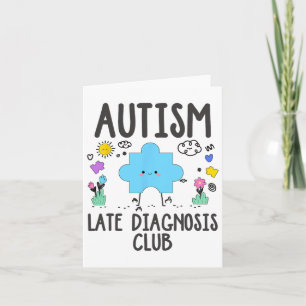 Tarjeta Autism Late Diagnostication Club - Autism Awarenes