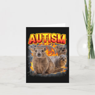 Tarjeta Autism Rock Hyrax Inapropiado Divertido Extraño Es