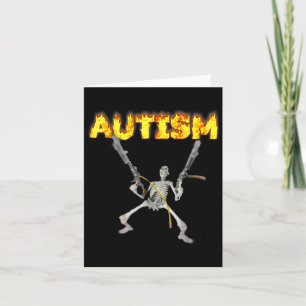 Tarjeta Autism Skeleton Divertido Curiosamente Específico 