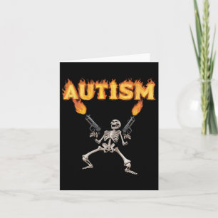 Tarjeta Autism Skeleton Graciosamente Específico Meme De T