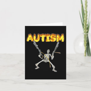 Tarjeta Autism Skeleton Meme
