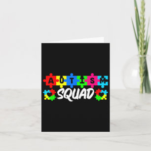 Tarjeta Autism Squad Support Inclusion Advocacy Awareness