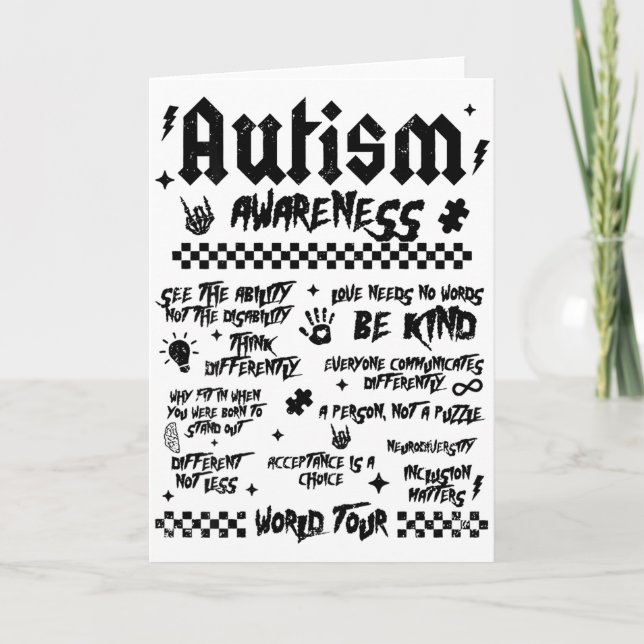 Tarjeta Autism World Tour Autism Awareness (on Back)  (Anverso)