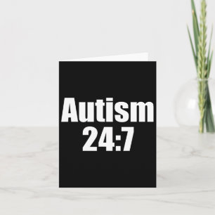 Tarjeta Autismo 24 7 Autismo Todo El Día Divertido Diciend