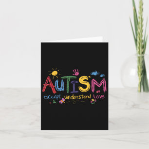 Tarjeta Autismo Aceptar Entender Amor Autismo Conciencia M