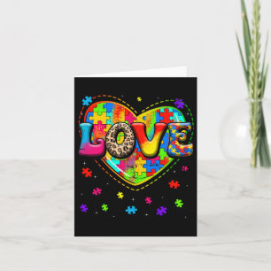 Tarjeta Autismo Amor Corazón Autismo Mes De Concienciación