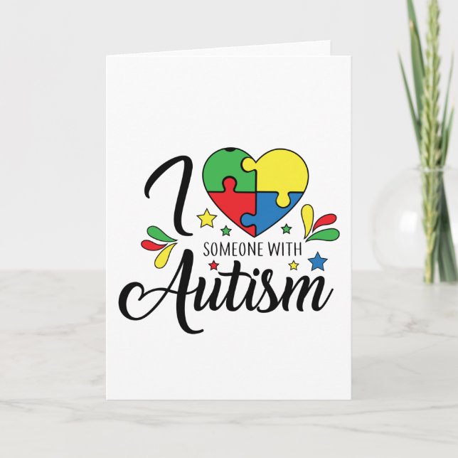Tarjeta Autismo Amor Imprimir (Anverso)