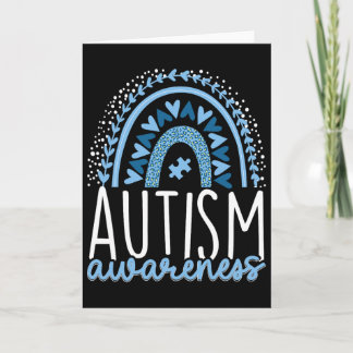 Tarjeta Autismo Arcoíris Orgullo Autista Inclusión Adhd