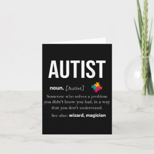 Tarjeta Autismo Asperger Autista Síndrome Aspie Puzzle Aut