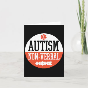 Tarjeta Autismo Autismo Autismo No-verbal Diseño de distin