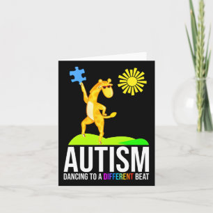 Tarjeta Autismo Bailando A Un Golpe Diferente Conciencia D