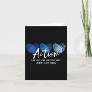 Tarjeta Autismo Cardíaco De Huellas Digitales Cada Impresi