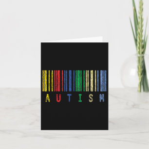 Tarjeta Autismo Colorido código de barras apoya a niños au