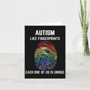 Tarjeta Autismo Como Huellas Digitales Todos Somos Aceptac