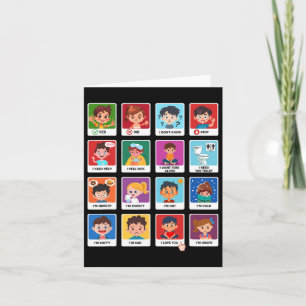 Tarjeta Autismo Comunicación Cartas De Niños Emociones Dis