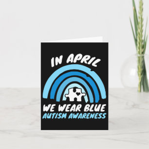 Tarjeta Autismo Conciencia Abril Azul Amor Apoyo autista