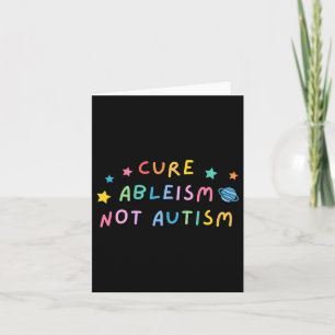 Tarjeta Autismo Conciencia Curar Ableísmo No Autismo