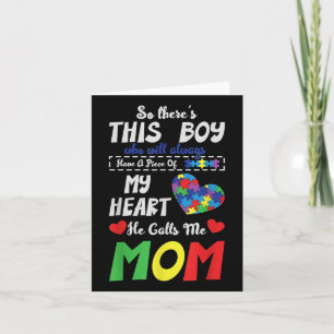 Tarjeta Autismo De Hijo Autista De Mi Madre Corazón