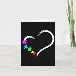 Tarjeta Autismo del corazón Conciencia Amor Rompecabezas S